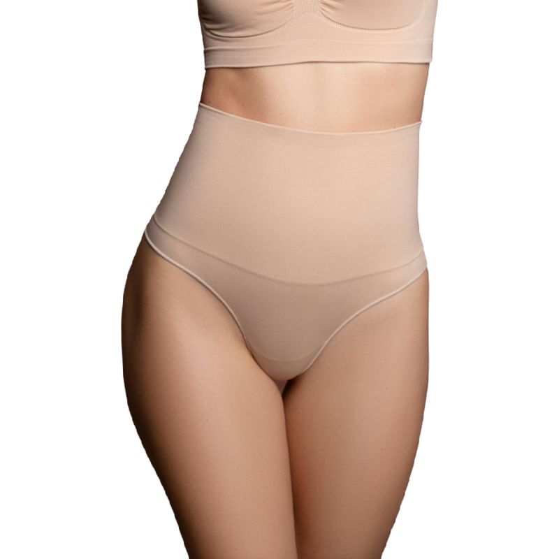 BYE-BRA - GAINE SANS COUTURE STYLE STRING BEIGE TAILLE M