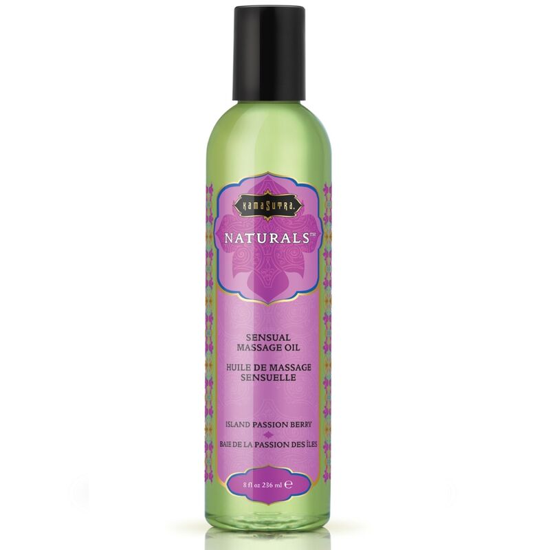 KAMASUTRA - HUILE DE MASSAGE NATURELLE À LA BAIE DE LA PASSION 236 ML