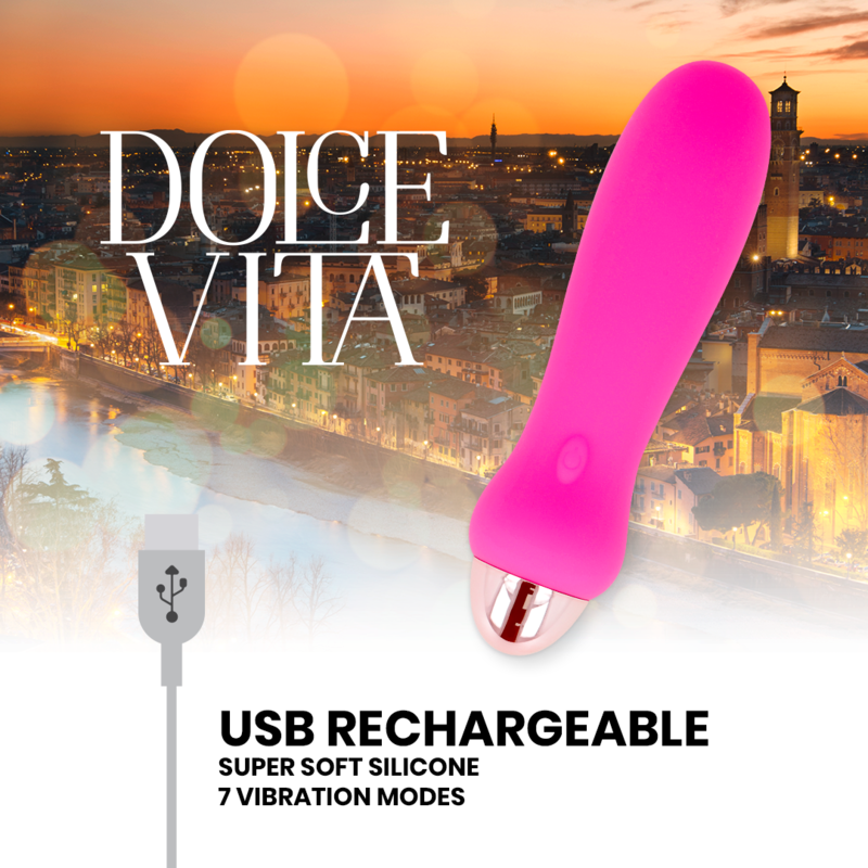 DOLCE VITA - VIBRATEUR RECHARGEABLE PINK FIVE 7 VITESSES