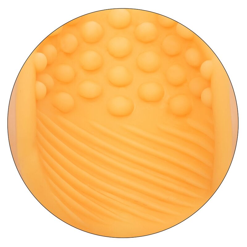 CALEXOTICS - MASTURBATEUR TEXTURÉ ORANGE À POIGNÉE PERLÉE