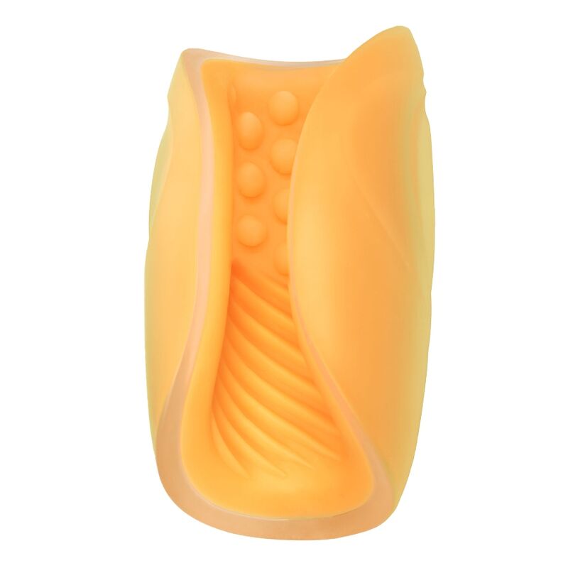 CALEXOTICS - MASTURBATEUR TEXTURÉ ORANGE À POIGNÉE PERLÉE