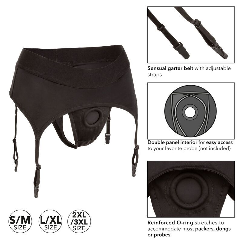CALEXOTICS - STRING HARNAIS BOUNDLESS AVEC PORTE-JARRETELLES L/XL