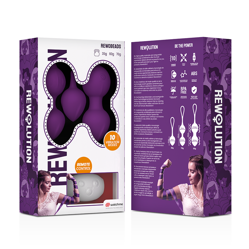REWOLUTION - BOULES VIBRATOIRES REWOBEADS AVEC TÉLÉCOMMANDE ET TECHNOLOGIE WATCHME