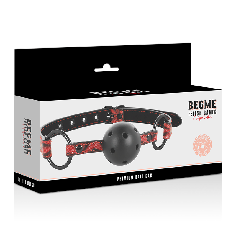BEGME - BÂILLON EN CUIR VÉGAN ÉDITION ROUGE