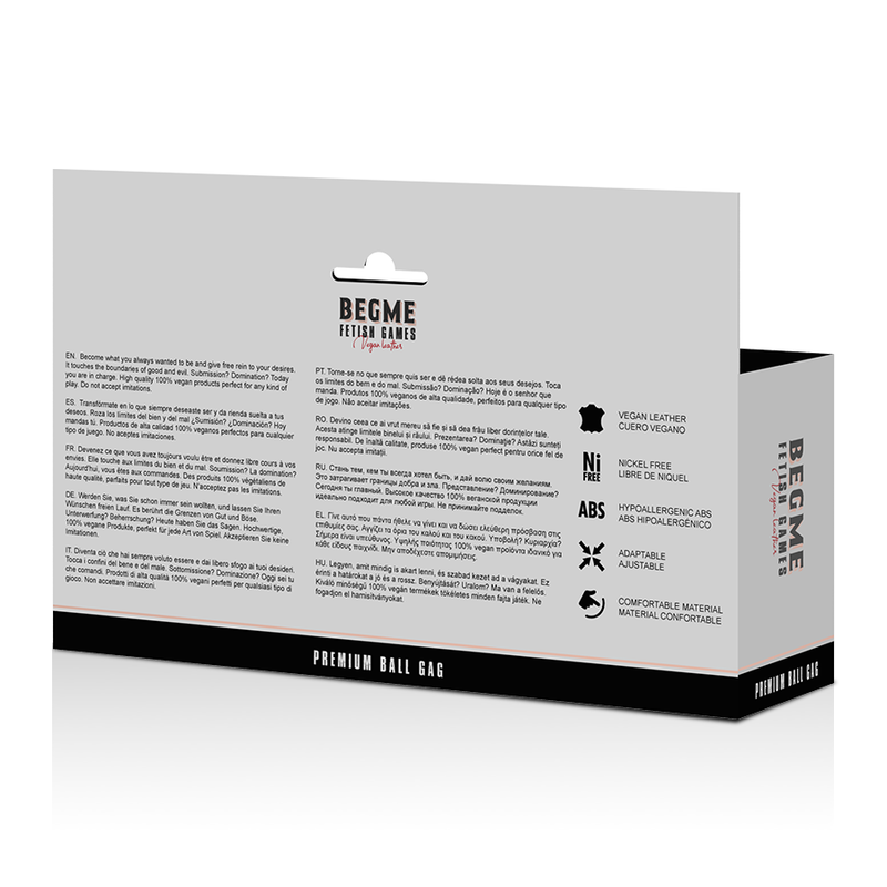 BEGME - BÂILLON EN CUIR VÉGAN ÉDITION ROUGE