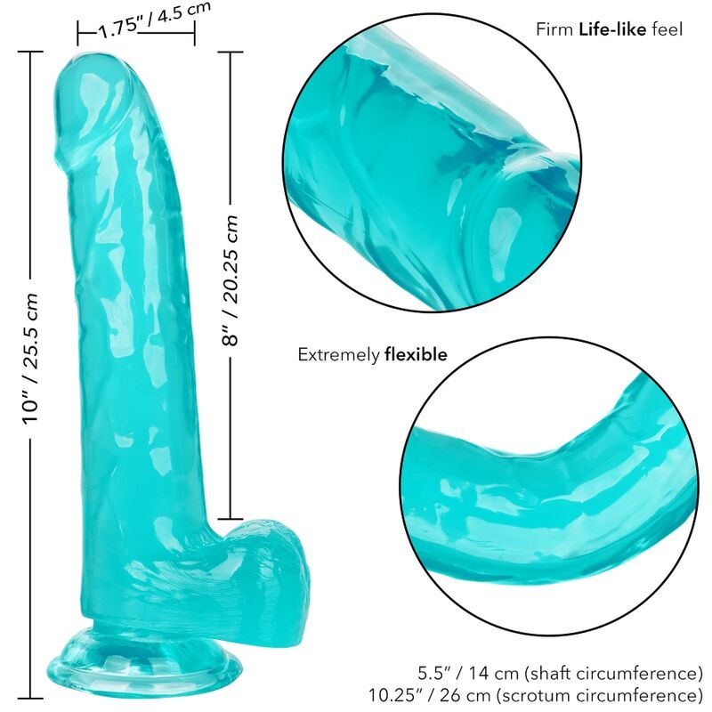 CALEXOTICS - GODE QUEEN SIZE BLEU 20,3 CM