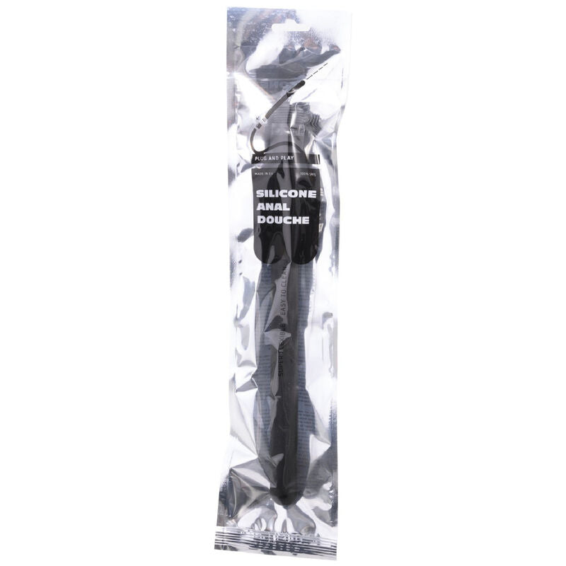 ALL BLACK - DOUCHE ANALE EN SILICONE MEGA RIPPLE 28,5 CM