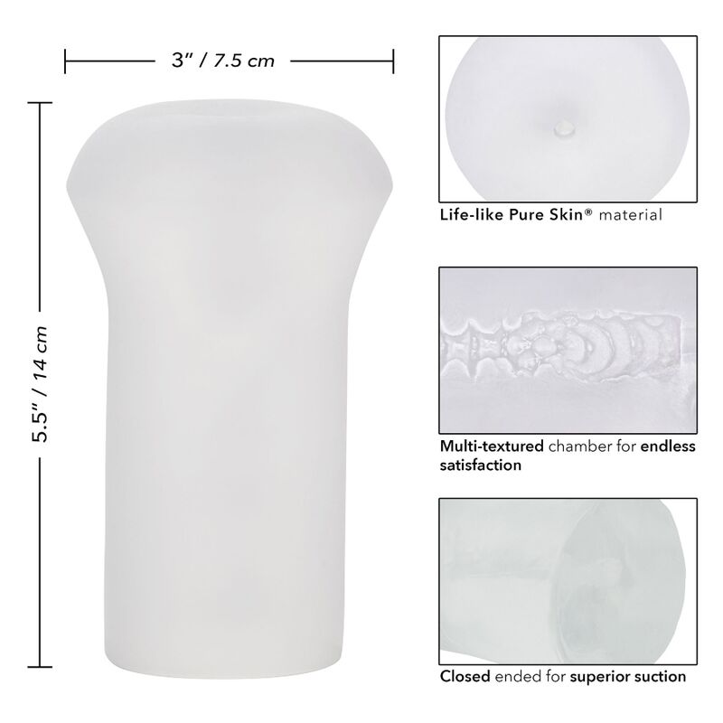 CALEXOTICS - MASTURBATEUR STROKER TRANSPARENT ET SANS LIMITES