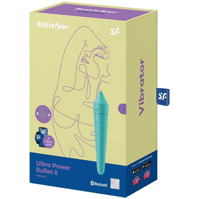 SATISFYER - ULTRA POWER BULLET 8 BULLET VIBRANT TURQUOISE