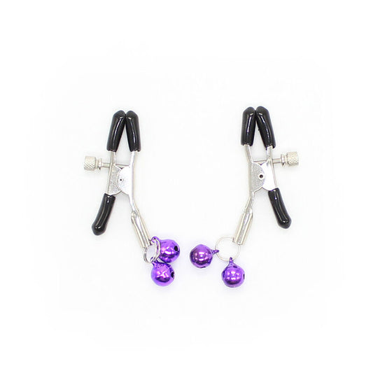 OHMAMA FETISH - LILAC NIPPLE CLAMPS WITH BELL