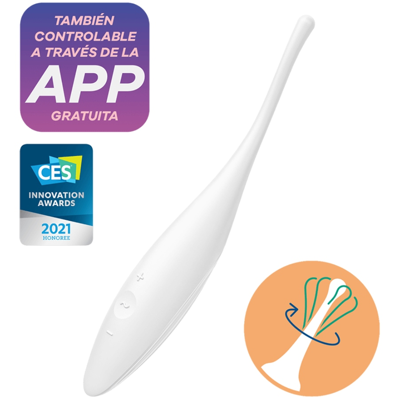SATISFYER - TWIRLING JOY STIMULATEUR DE CLITORIS BLANC