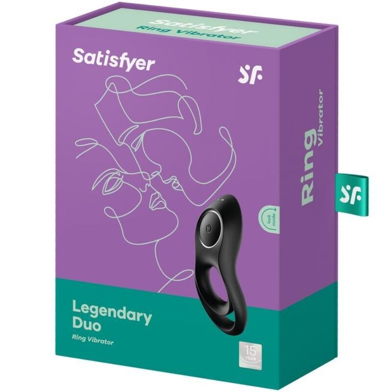 SATISFYER - ANNEAU VIBRANT NOIR DUO LÉGENDAIRE