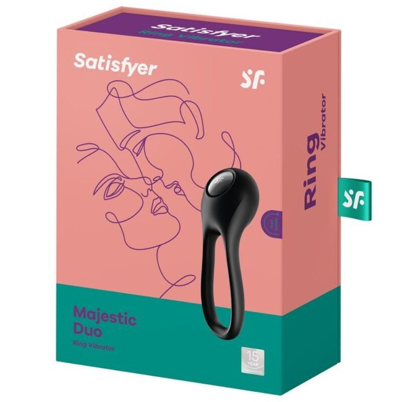 SATISFYER - MAJESTIC DUO BAGUE VIBRANTE NOIRE
