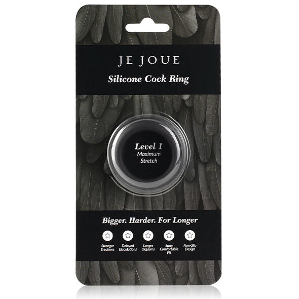 JE JOUE - Anneau pénien en silicone pour une étanchéité maximale - Noir