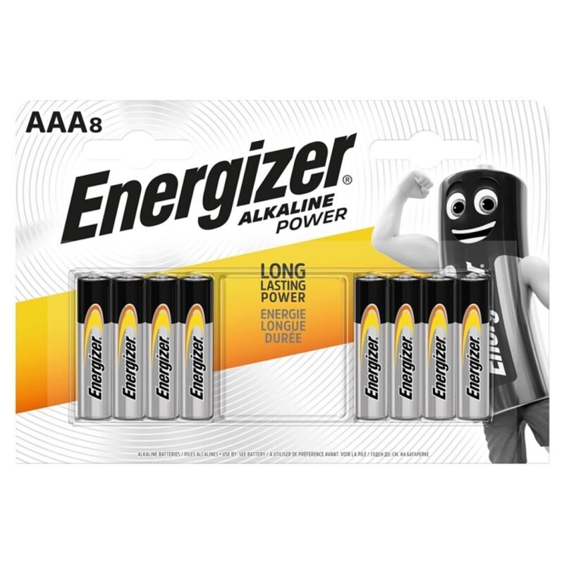 ENERGIZER - Pile alcaline AAA LR03 BLISTER*8