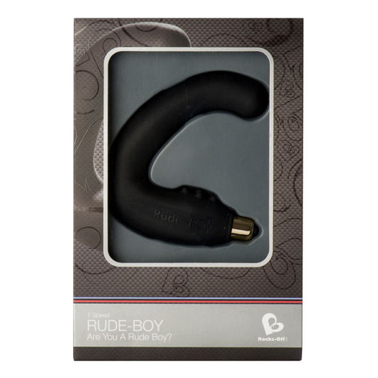 ROCKS-OFF - Masseur point G pour homme Rude-Boy 7 V Noir