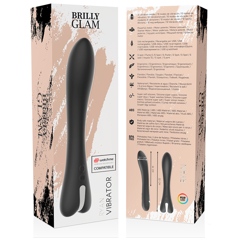 BRILLY GLAM - VIBRATEUR RYAN COMPATIBLE AVEC LA TECHNOLOGIE SANS FIL WATCHME