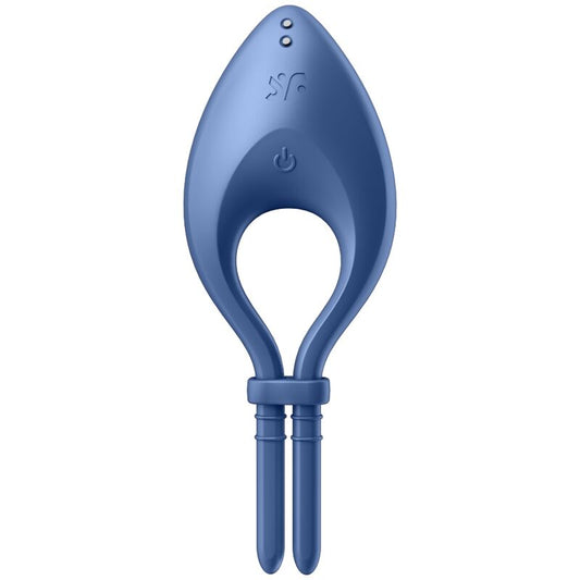 SATISFYER - BAGUE VIBRANTE BULLSEYE APPLICATION BLEU