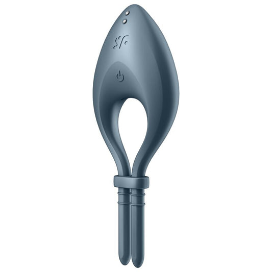 SATISFYER - BAGUE VIBRANTE BULLSEYE APPLI GRIS