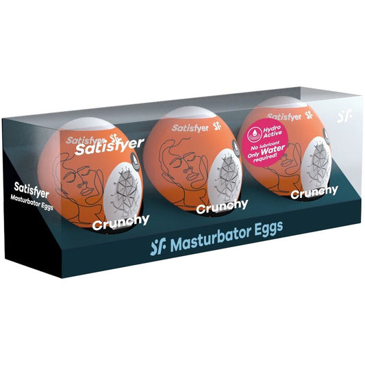 SATISFYER - 3 ŒUFS MASTURBATEURS CROQUANTS