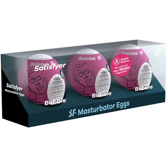 SATISFYER - 3 ŒUFS MASTURBATEURS À BULLES