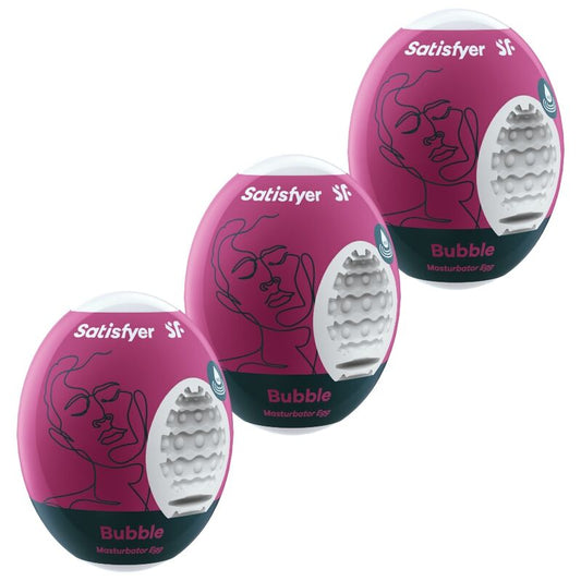 SATISFYER - 3 ŒUFS MASTURBATEURS À BULLES