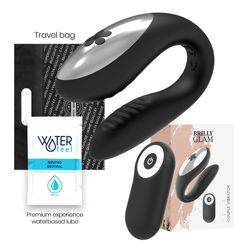BRILLY GLAM - WE LOVE COUPLES VIBRATEUR TÉLÉCOMMANDE NOIR