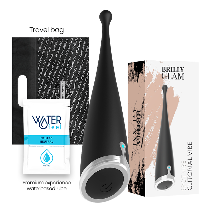 BRILLY GLAM - SPOT VIBE VIBRATEUR CLITORISÉ ORGASMIQUE SILICONE NOIR