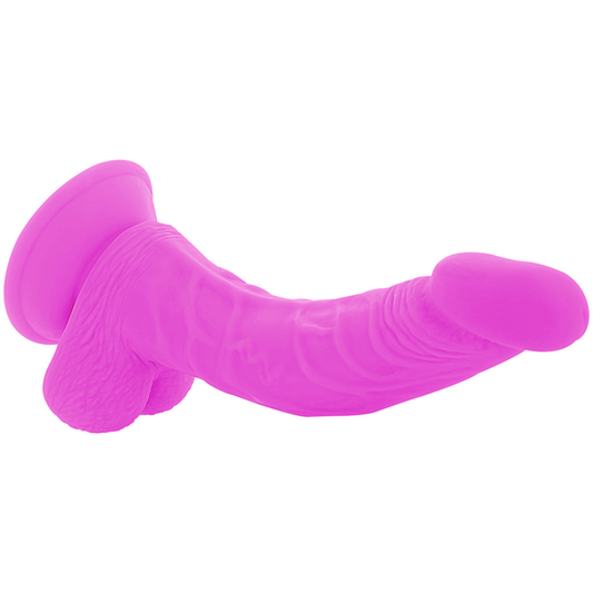 DIVERSIA - LILAC VIBRATING FLEXIBLE REALISTIC DILDO 21.5 CM -OR- 4.5 CM