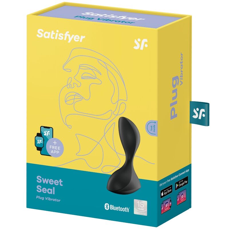 SATISFYER - APPLI VIBRATEUR SWEET SEAL PLUG NOIR