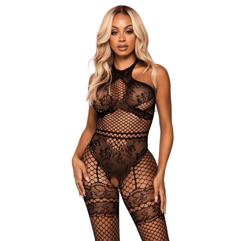 LEG AVENUE - BODYSTOCKING DOS NU TAILLE UNIQUE - NOIR