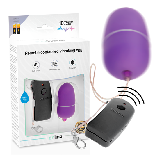 ONLINE - LILAC VIBRATING EGG WITH REMOTE CONTROL