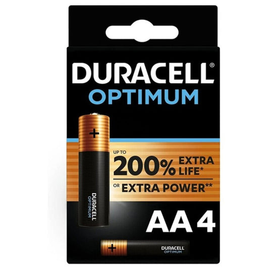 DURACELL - OPTIMUM 200 Piles alcalines AA LR6 BLISTER*4