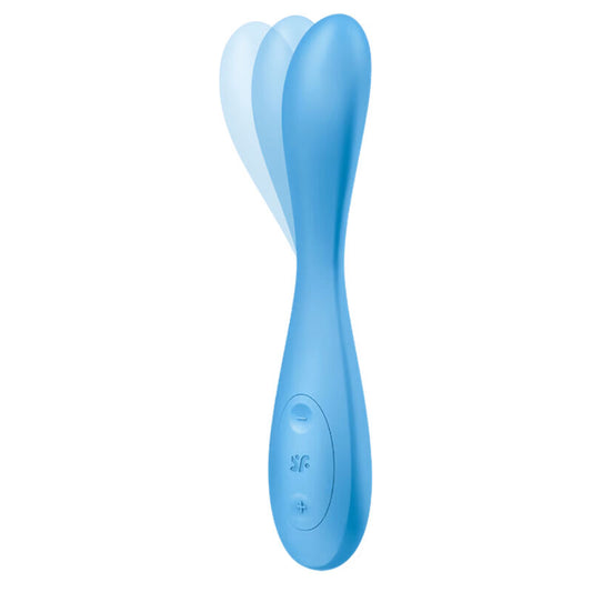 SATISFYER - G-SPOT FLEX 4+ MULTI VIBRATEUR APPLICATION BLEU
