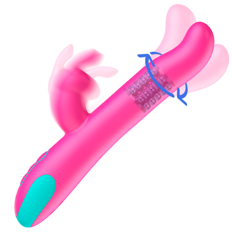 HAPPY LOKY - VIBRATEUR ET ROTATEUR PLUTO RABBIT COMPATIBLE AVEC LA TECHNOLOGIE SANS FIL WATCHME