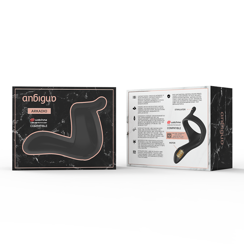 ANBIGUO - STIMULATEUR DE GLANDES ET DE PÉRINÉE ARKADIO COMPATIBLE AVEC LA TECHNOLOGIE SANS FIL WATCHME