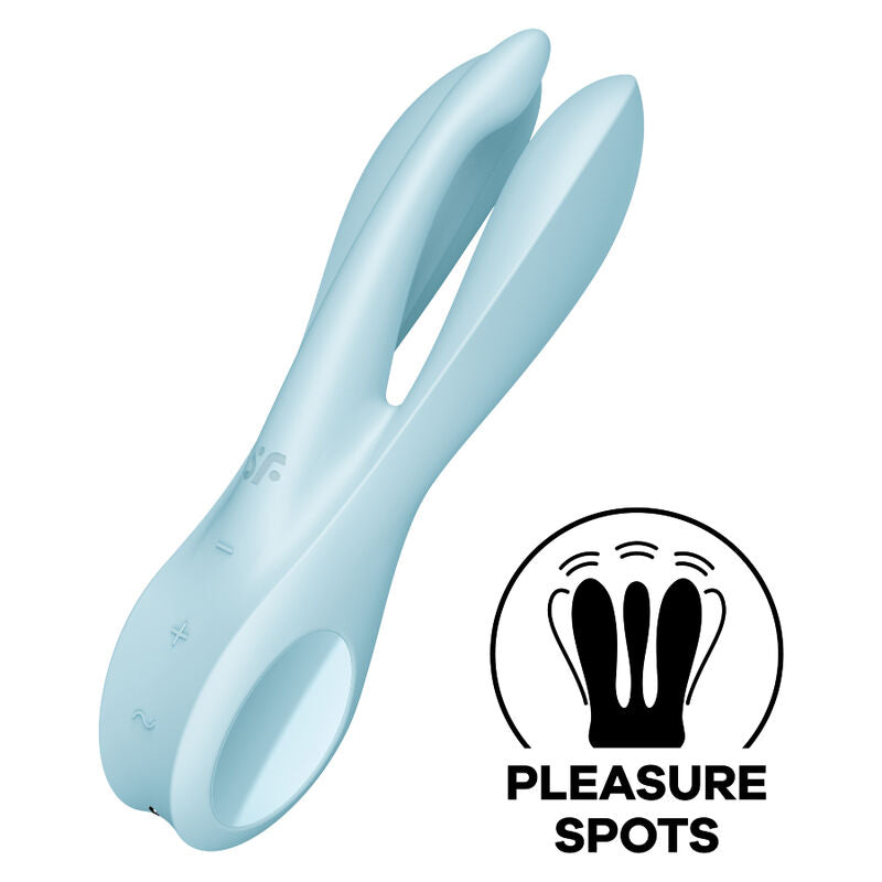 SATISFYER - TRIO 1 VIBRATEUR BLEU