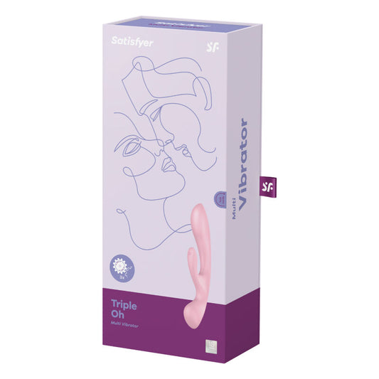 SATISFYER - VIBRATEUR HYBRIDE TRIPLE OH BLUE