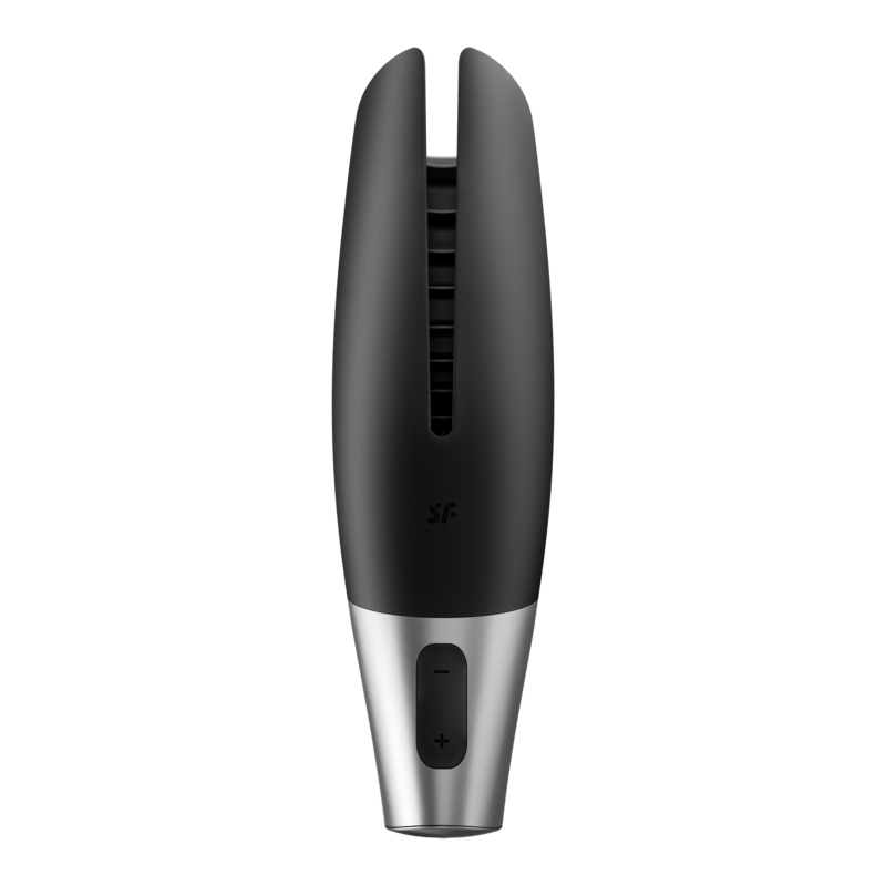 SATISFYER - MASTURBATEUR PUISSANT NOIR ET ARGENT