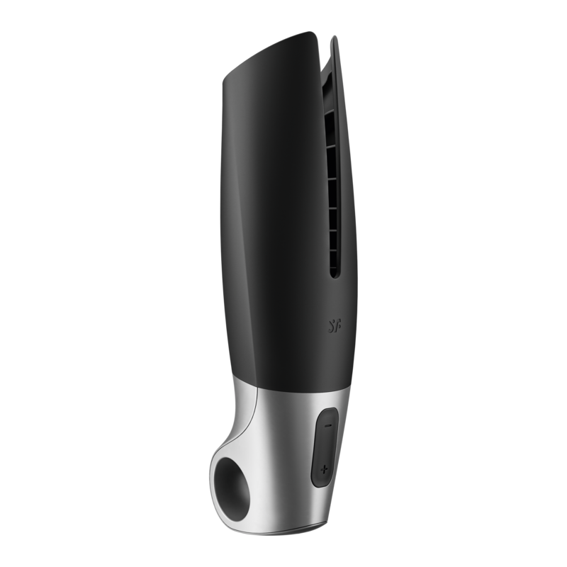 SATISFYER - MASTURBATEUR PUISSANT NOIR ET ARGENT