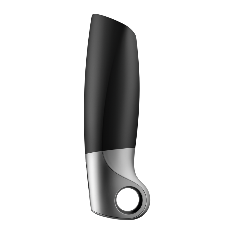 SATISFYER - MASTURBATEUR PUISSANT NOIR ET ARGENT