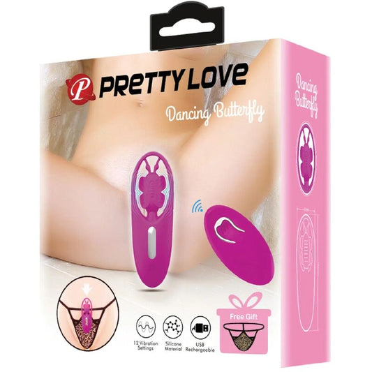PRETTY LOVE - DANCING BUTTERFLY PANTY STIMULATOR WITH REMOTE CONTROL LILAC