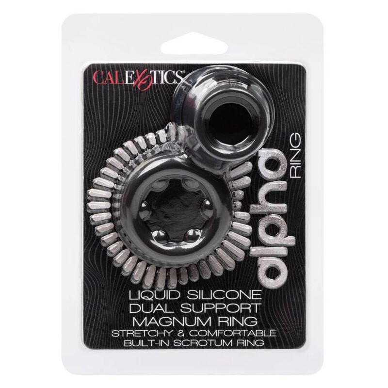 CALEXOTICS - BAGUE ALPHA DUAL MAGNUM NOIRE