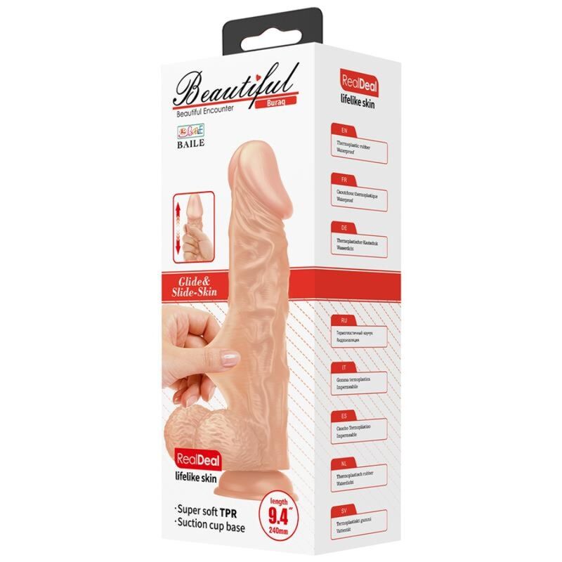DANSE - BELLE RENCONTRE BURAQ GODE RÉALISTE FLEXIBLE 24 CM NATUREL