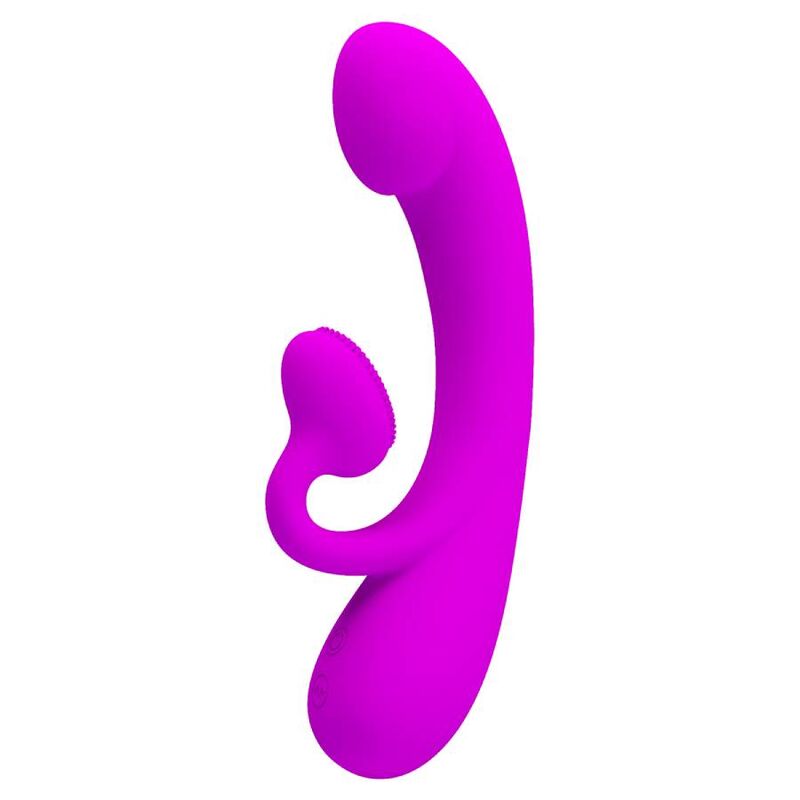 PRETTY LOVE - SINCERE SILICONE CLITORIS VIBRATOR AND SUCKER PURPLE