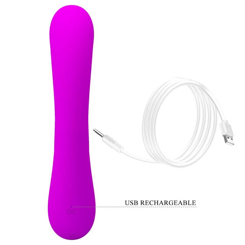 PRETTY LOVE - SINCERE SILICONE CLITORIS VIBRATOR AND SUCKER PURPLE