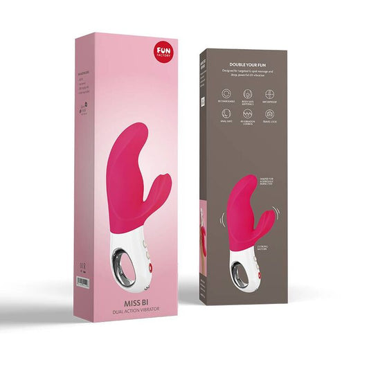 FUN FACTORY - MISS BI DOUBLE VIBRATEUR ROSE / BLANC