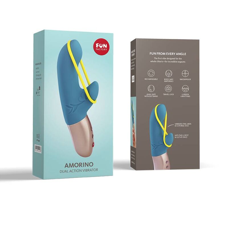 FUN FACTORY - MINI VIBRATEUR AMORINO ESSENCE & JAUNE FLUO