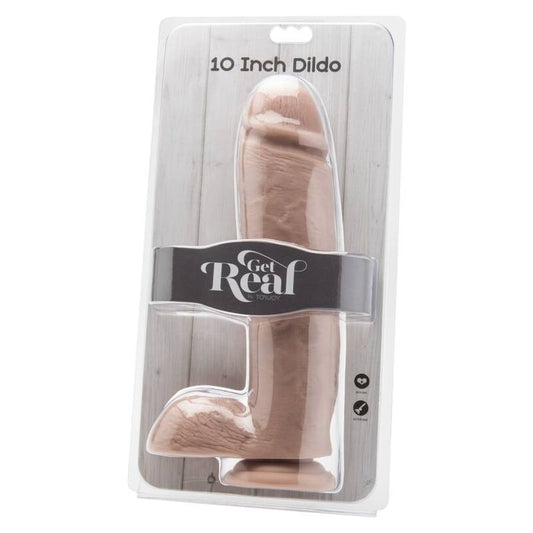 GET REAL - GODE 25,5 CM AVEC TESTICULES NATURELS