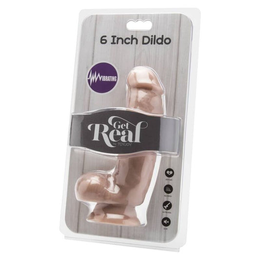 GET REAL - GODE DE 12 CM AVEC TESTICULES VIBRATEURS NATURELS